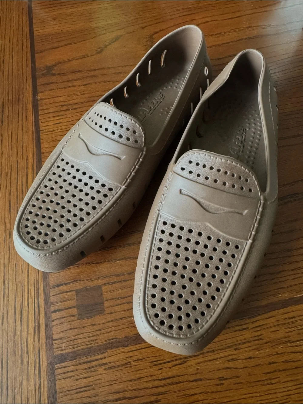 FLOAFERS SIZE 10 Men’s Water Shoes Boat Loafer Brown Rubber Penny Loafers